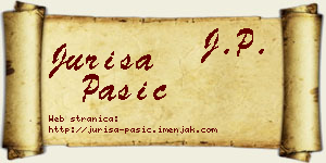 Juriša Pašić vizit kartica